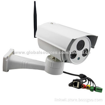 IR IP Camera, Onvif Compliant, P2P, WPS, 2 Array IR LEDs and Supports Two-way Audio
